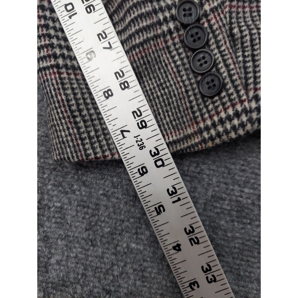 DiBenedetto Camel Hair Blazer Mens 40 Regular Gray Glen Plaid Sportcoat - Picture 16 of 16